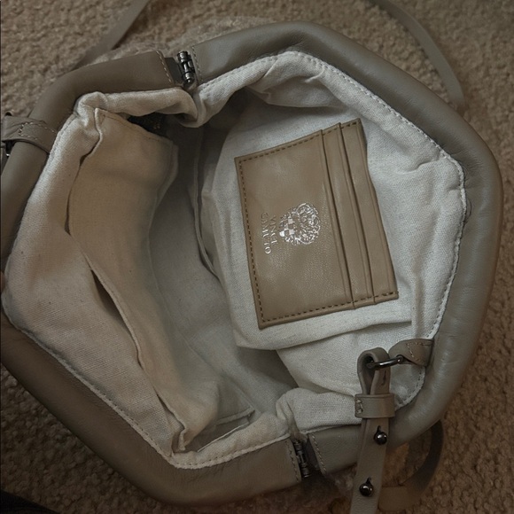 Vince Camuto Issey Shearling Crossbody Bag in Wild Mushroom - Picture 3 of 3